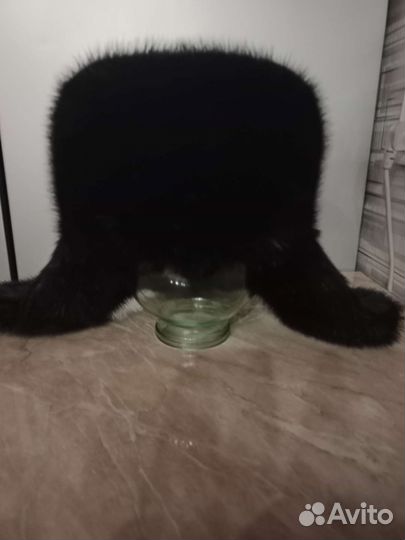 Норковая шапка мужская ушанка новая