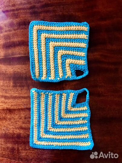Прихватки вязаные ручная работа