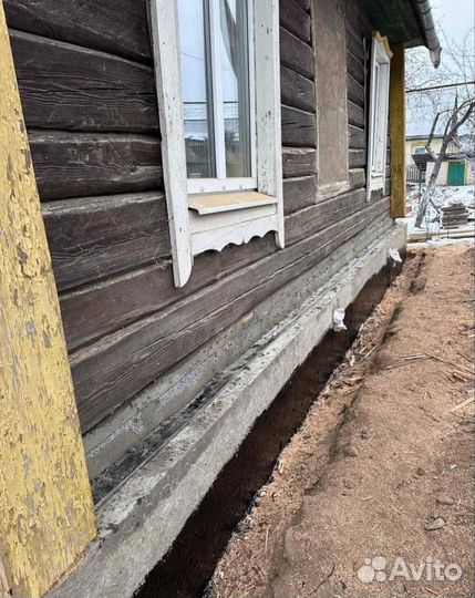 Замена венцов ремонт фундамента отмостка