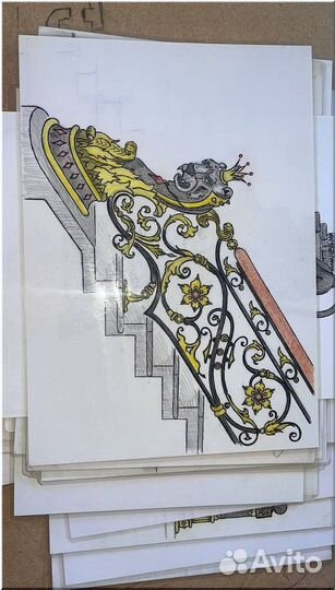 Кованые перила для лестниц