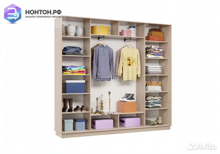 Шкаф-купе трёхдверный Асель с 1 зеркалом ясень шим