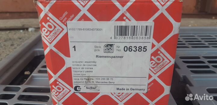 Натяжитель ремня febi 06385 (Mercedes A1032000870)