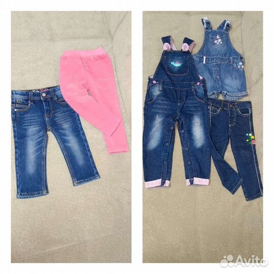 Джинсы для девочки от1 до 3 лет