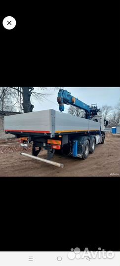 Аренда и услуги манипулятора, стрела 7 т, 22 м, борт 11 т, 6.2 м