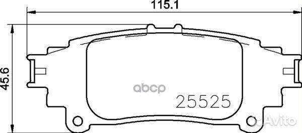 Колодки тормозные дисковые зад NP1159 nissh