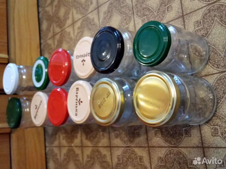 Банки стекло, набор столовых приборов