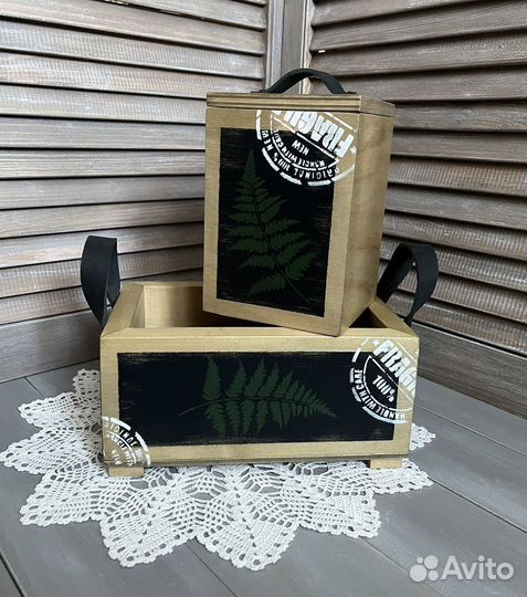 Деревянный декоративный ящик