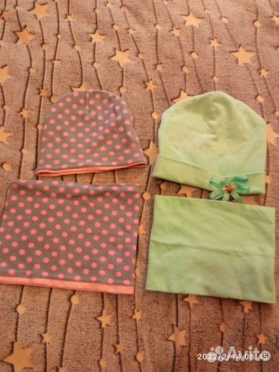 Комплект на весну шапка+снуд