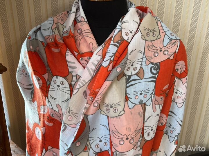 Шарф с котами
