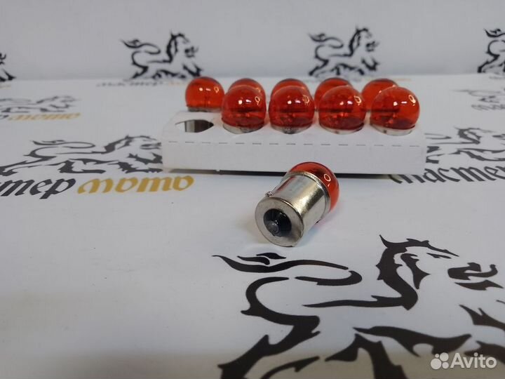 Лампочка поворотников G18-1C 12V10W (с цоколем)