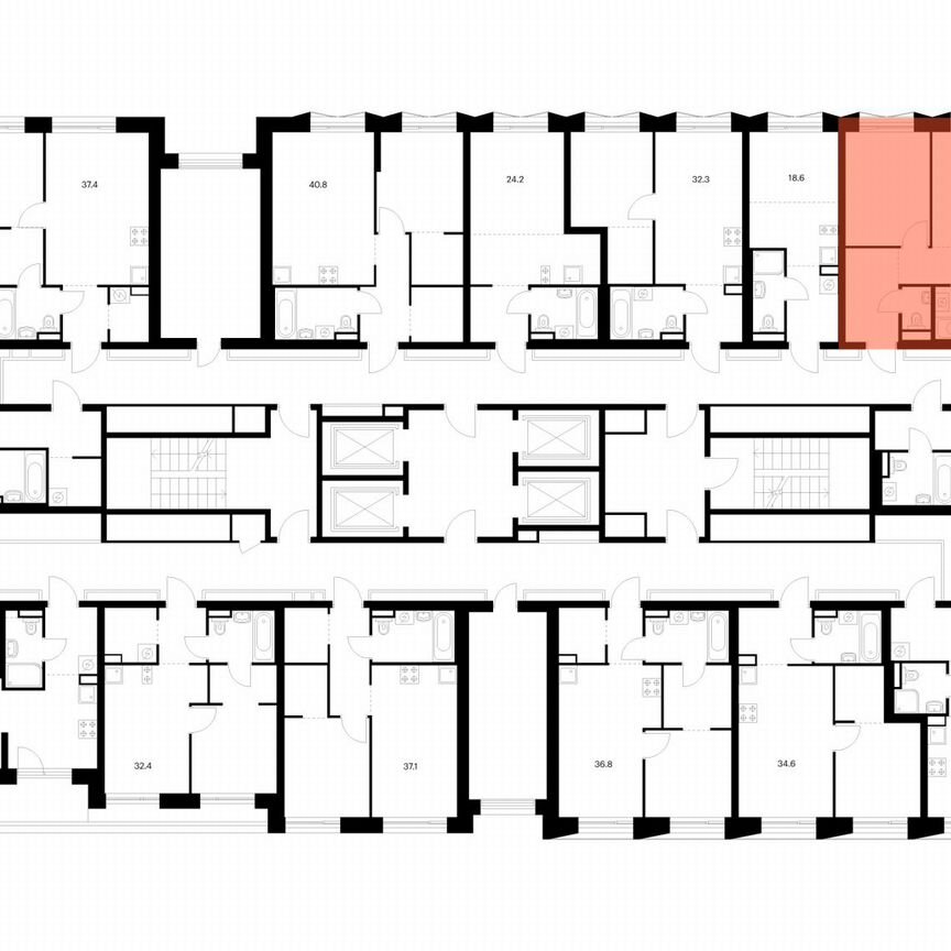 2-к. квартира, 52,9 м², 12/28 эт.