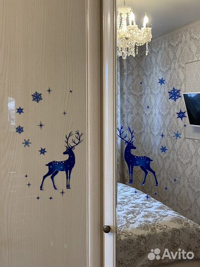 Наклейки на окна новогодние