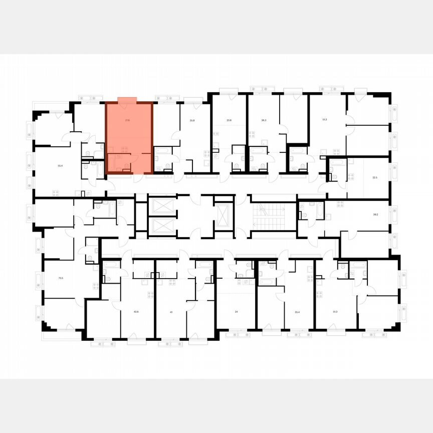 Квартира-студия, 27,6 м², 7/18 эт.