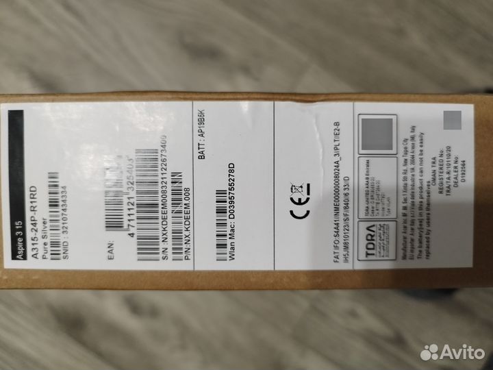 Новый Ноутбук acer aspire 3 a315 Ryzen 5 7520U