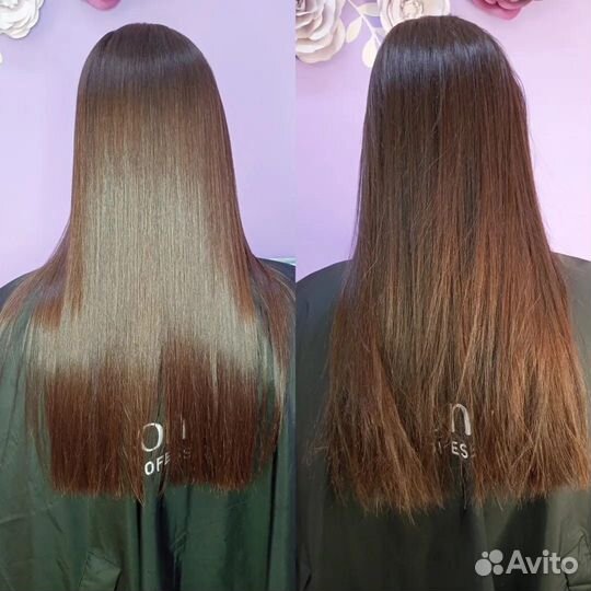 Кератин, прикорневой объем на кератине, ботокс