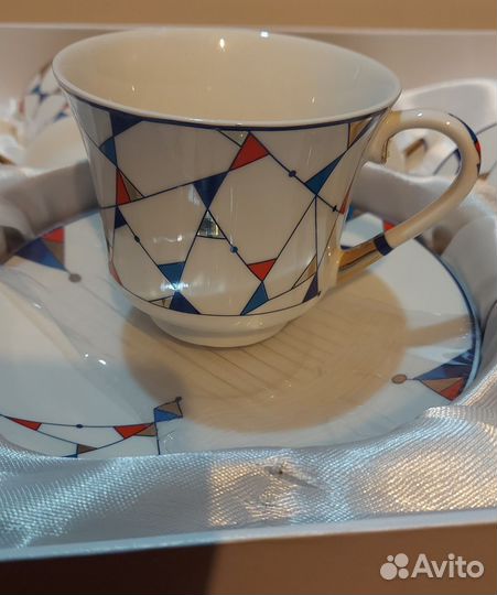 Чашка с блюдцем фарфор набор