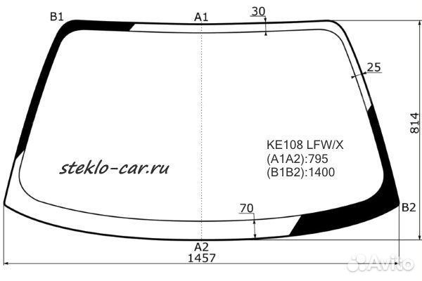 Toyota Corolla Ceres \ Sprinter Marino KE108 \ AE100 \ AE101 Hardtop RHD 4D Sed 1992-99 Стекло лобов