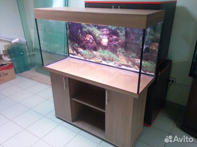 Аквариум 350 новый, свет, биофильтр, фон, тумба