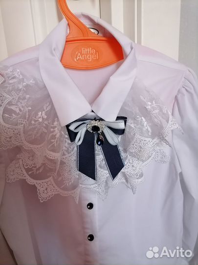 Блузка школьная на девочку 128