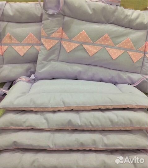 Бортики в кроватку -№3, новые, комплект 6 штук