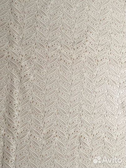 Кружево молочное для тренча/ платья/юбки (Италия)