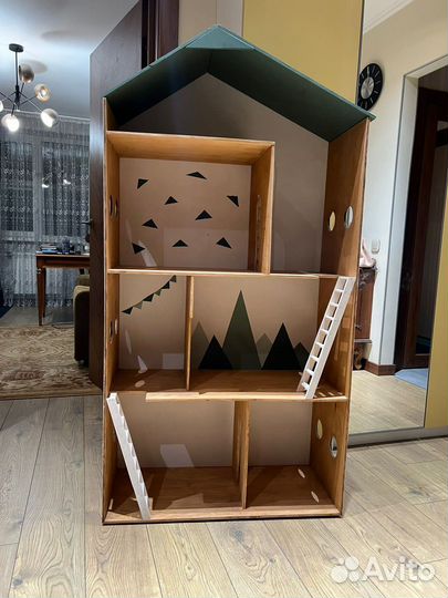 Детский игровой домик деревянный