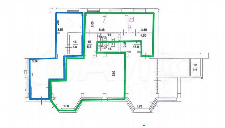Свободного назначения, 90 м²