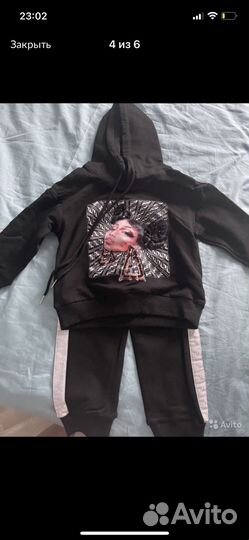 Костюм для девочки, fendi