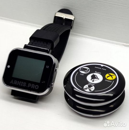 Кнопка вызова официанта и часы приемник сигнала