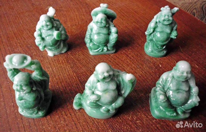Будда, набор из 6 статуэток винтажных (Вьетнам)