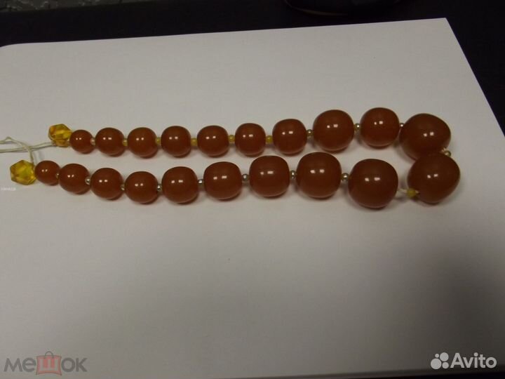 Янтарные бусы натуральные крупные СССР