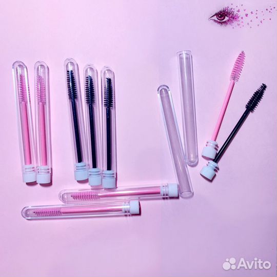 Щёточка для ресниц и бровей в колбе