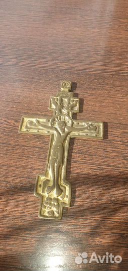 Крест латунный старинный