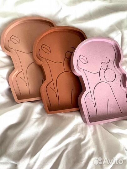 Подарок поднос гипс