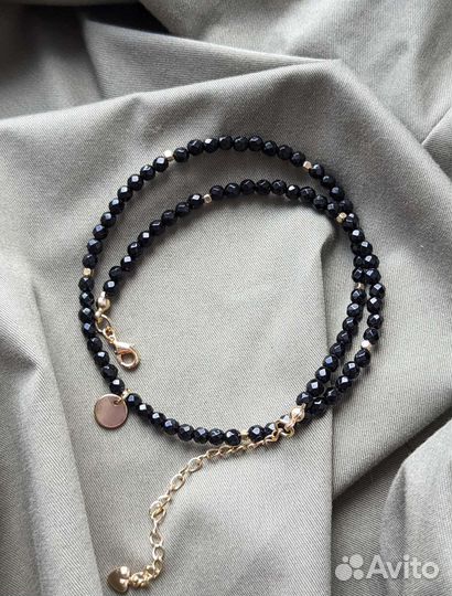 Колье чокер из натуральных камней. Агат