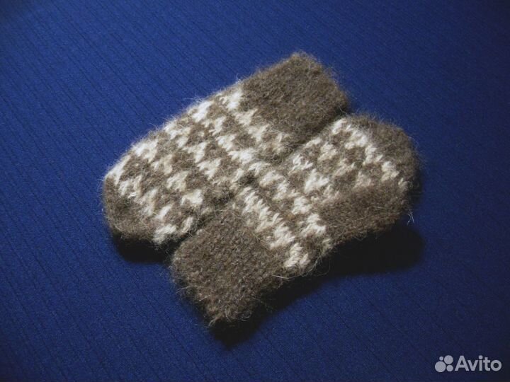 Варежки детские из собачьей шерсти