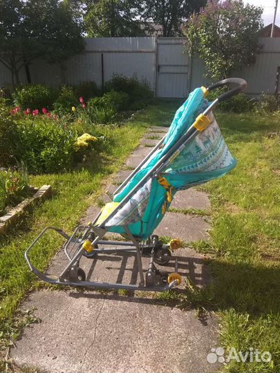 Детские санки коляска с колесами