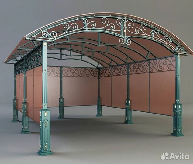 Монтаж металлоконструкций- навес, беседки, террасы