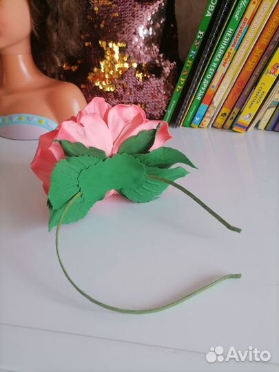 Ободки с цветами из фоамирана