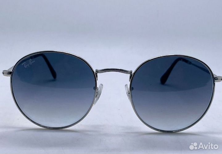 Очки ray ban round metal 53 пепельные