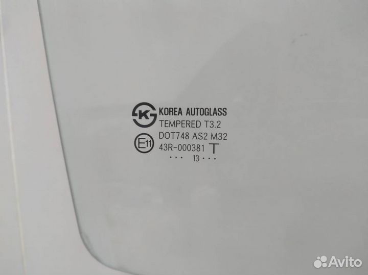 Стекло двери передней правой Hyundai Solaris 2010