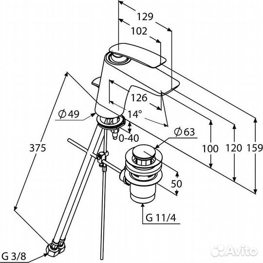 Смеситель для раковины Kludi Balance 52023