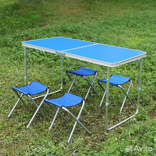 Стол туристический 60*120 см с 4 табуретками нр