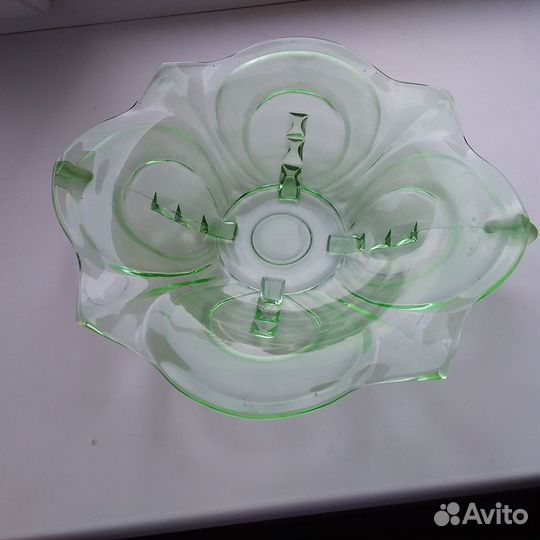 Ваза для фруктов, цветное стекло