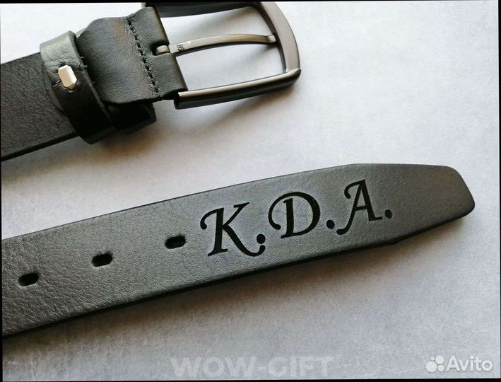 Ремень мужской с гравировкой