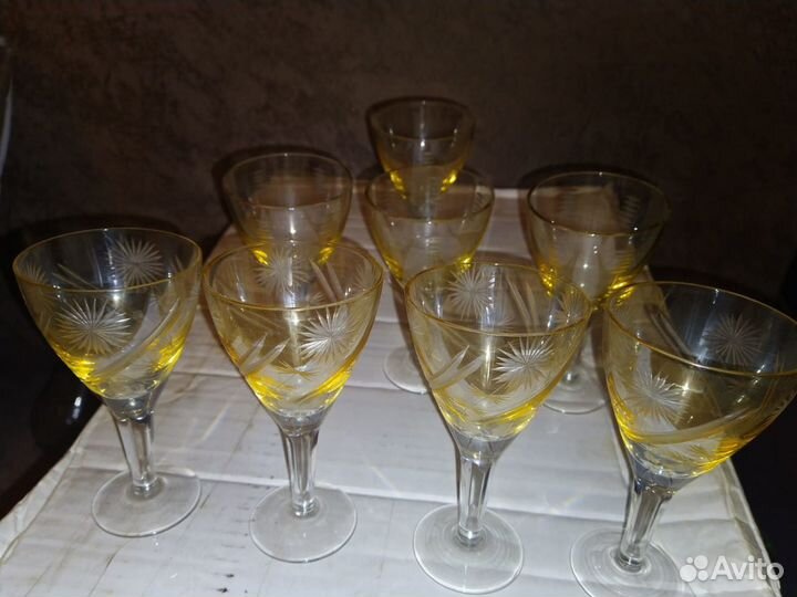 Старинные фужеры и рюмки СССР