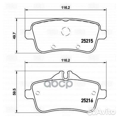 Колодки торм. для а/м Mercedes ML W166 11/GLS