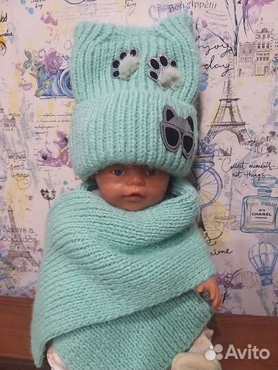 Комплект шапка и шарф