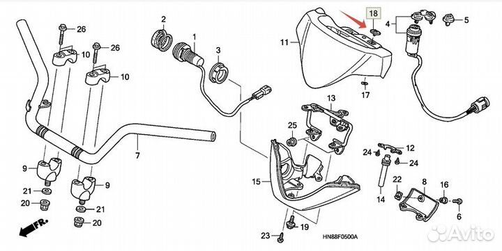 Honda Эмблема, продукт (uehara) TRX650, TRX680, TR