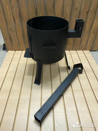 Казан чугунный с печкой 12 литров